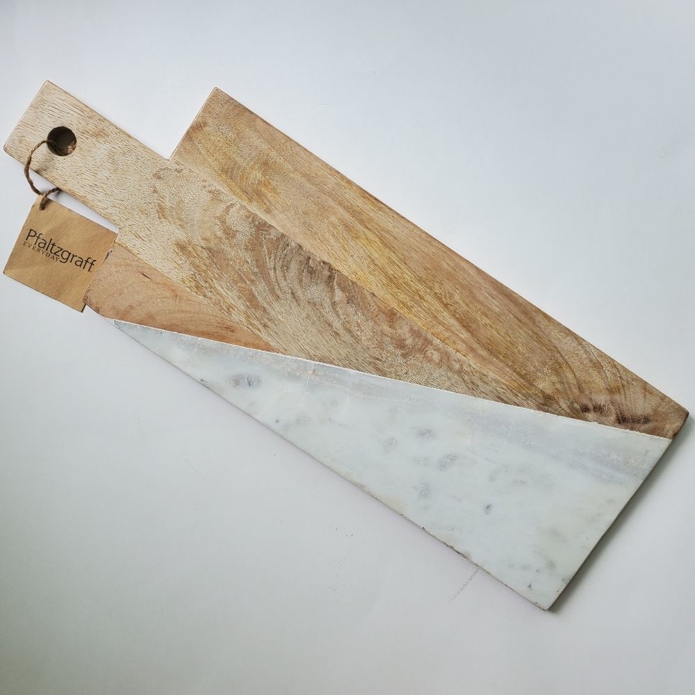 Pfaltzgraff Everyday Marble Mango Diagonal Cheese Board NWT